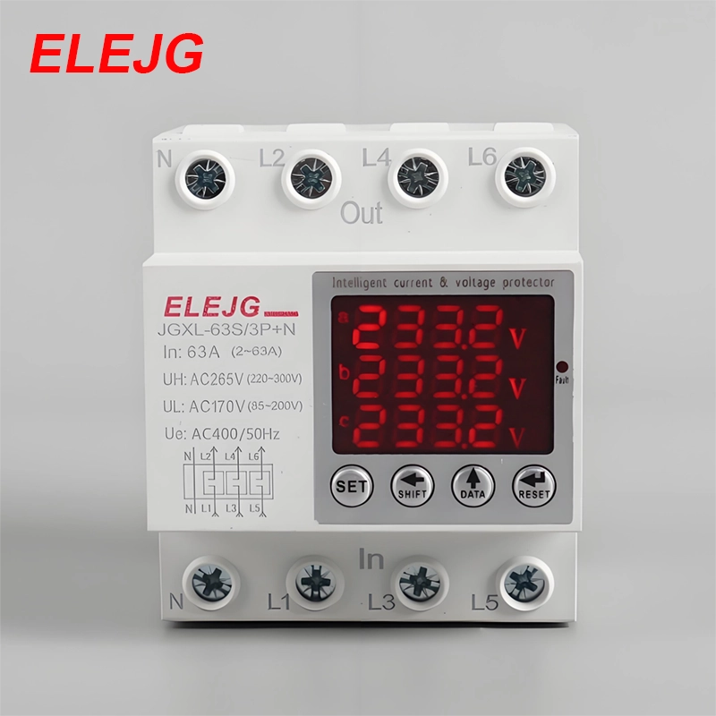 3phase 4 wire current and voltage protector JGXL-63S-5